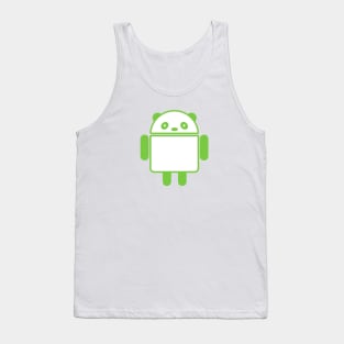 Panda Android robot style design Tank Top